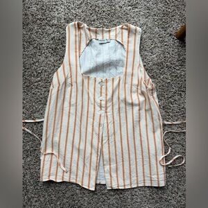 NWOT Rhythm. Striped Tank Top with Tie